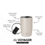 Voyager Tumbler with Clear Flip Lid & Straw C8