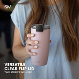 Voyager Tumbler with Clear Flip Lid & Straw C8
